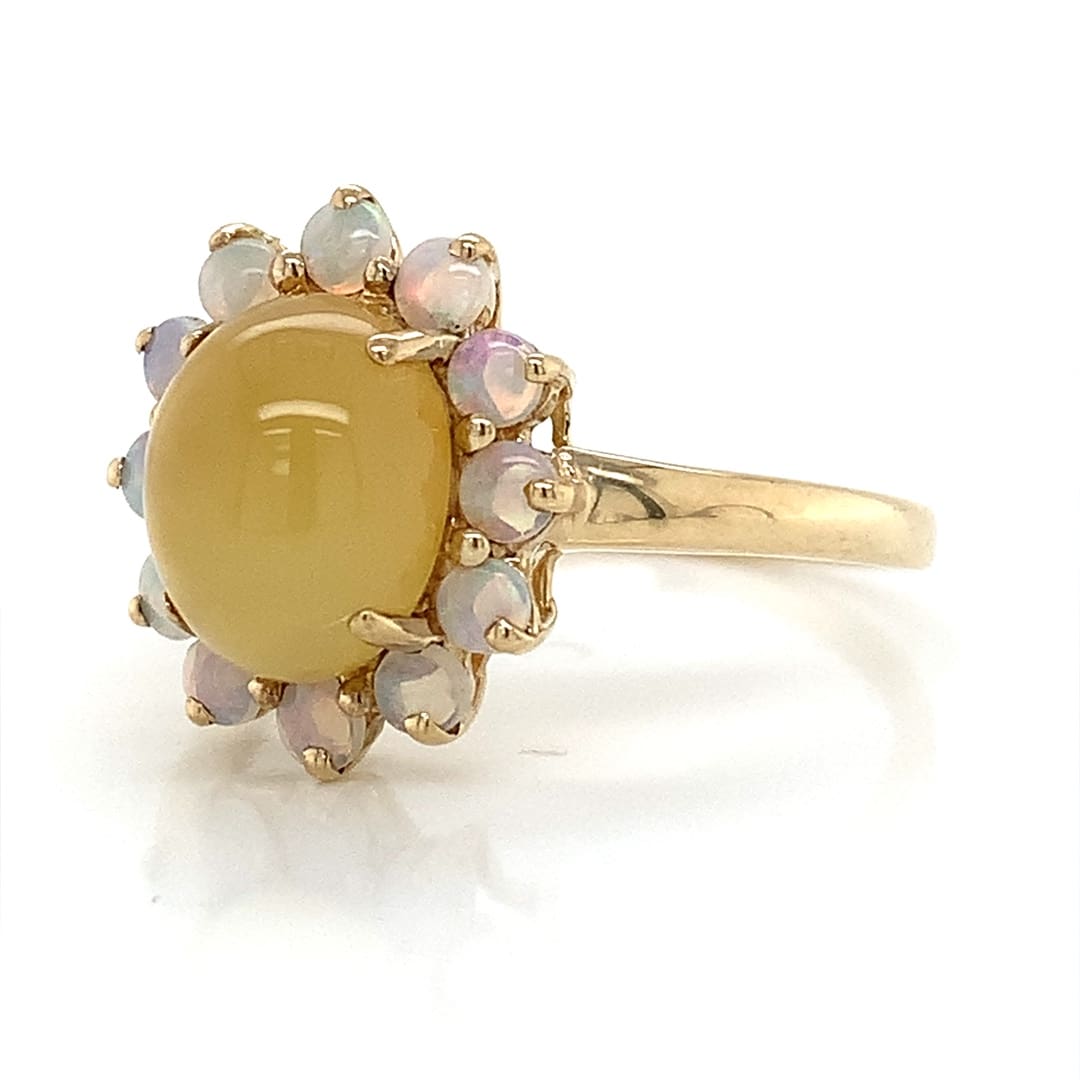 Lemon Quartz & Opal Dress Ring