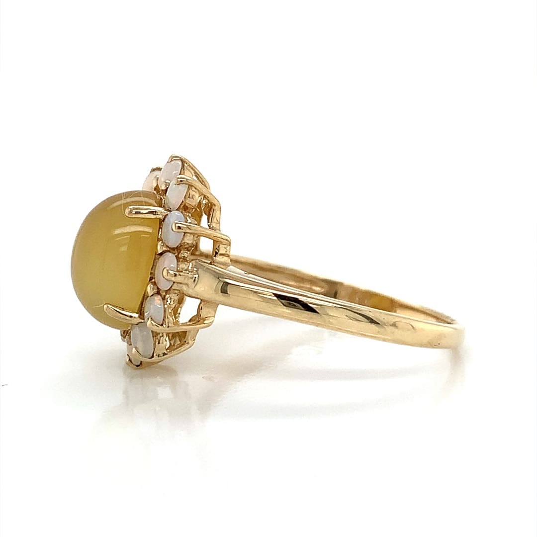 Lemon Quartz & Opal Dress Ring