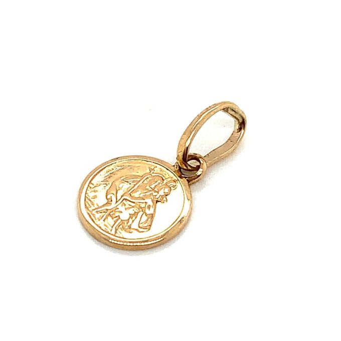 Small 9ct Gold St. Christopher - 8mm