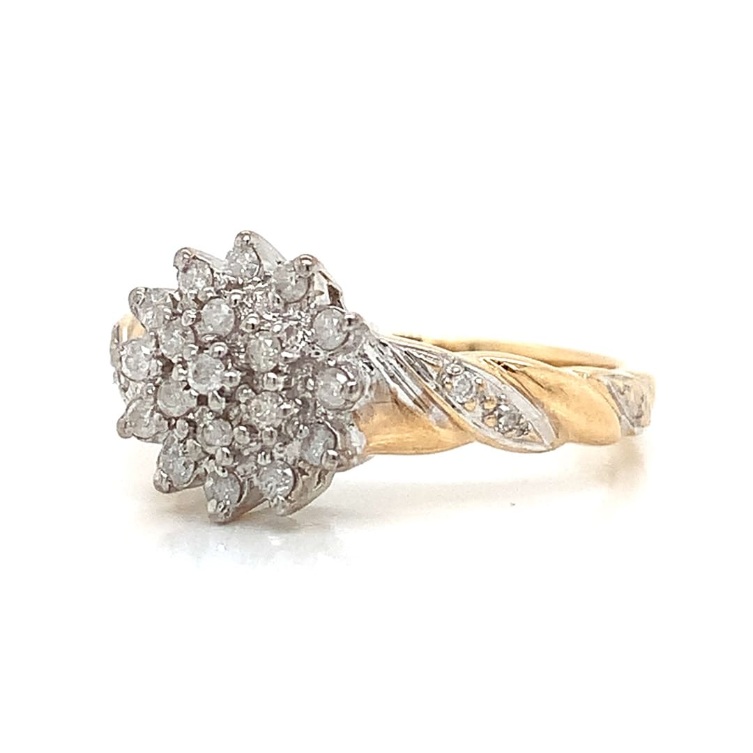 0.25ct Diamond Cluster Ring