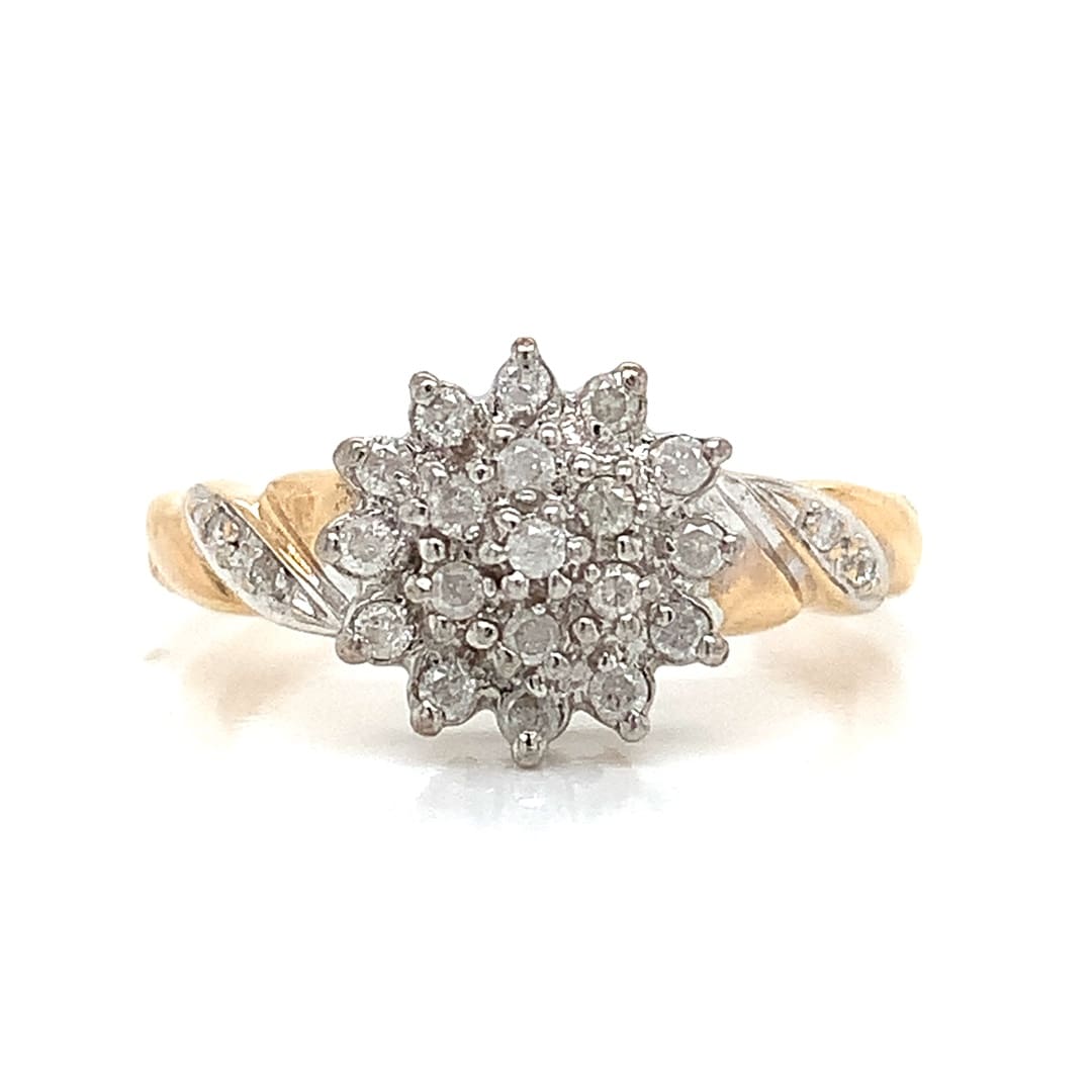 0.25ct Diamond Cluster Ring