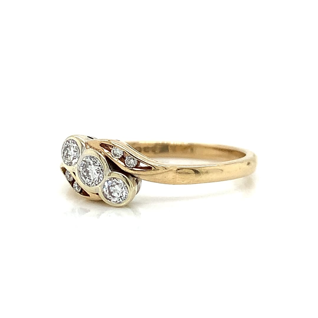 Diamond Trilogy Twist Ring