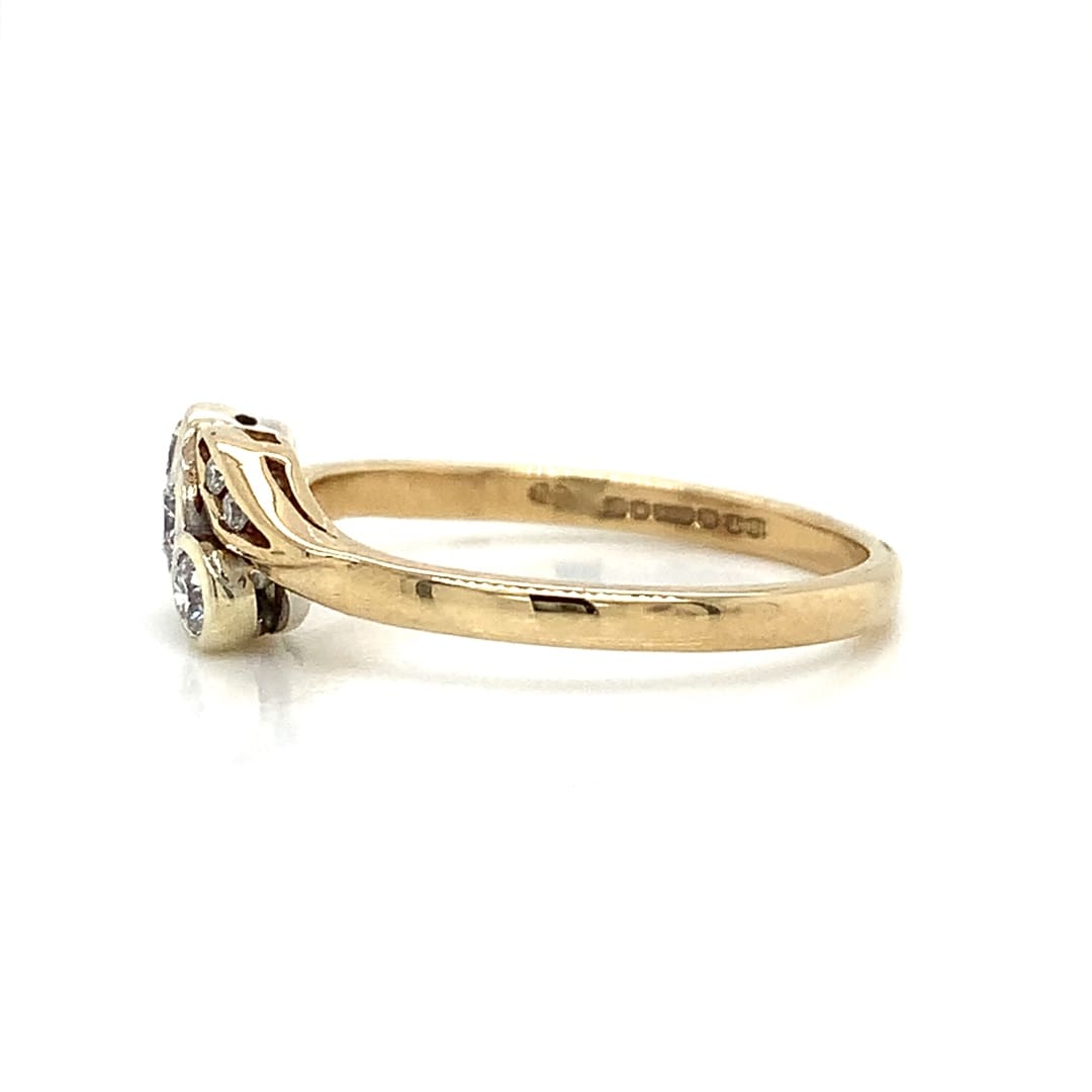 Diamond Trilogy Twist Ring