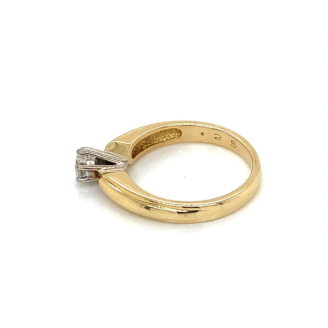 0.25ct Diamond High Set Solitaire Ring