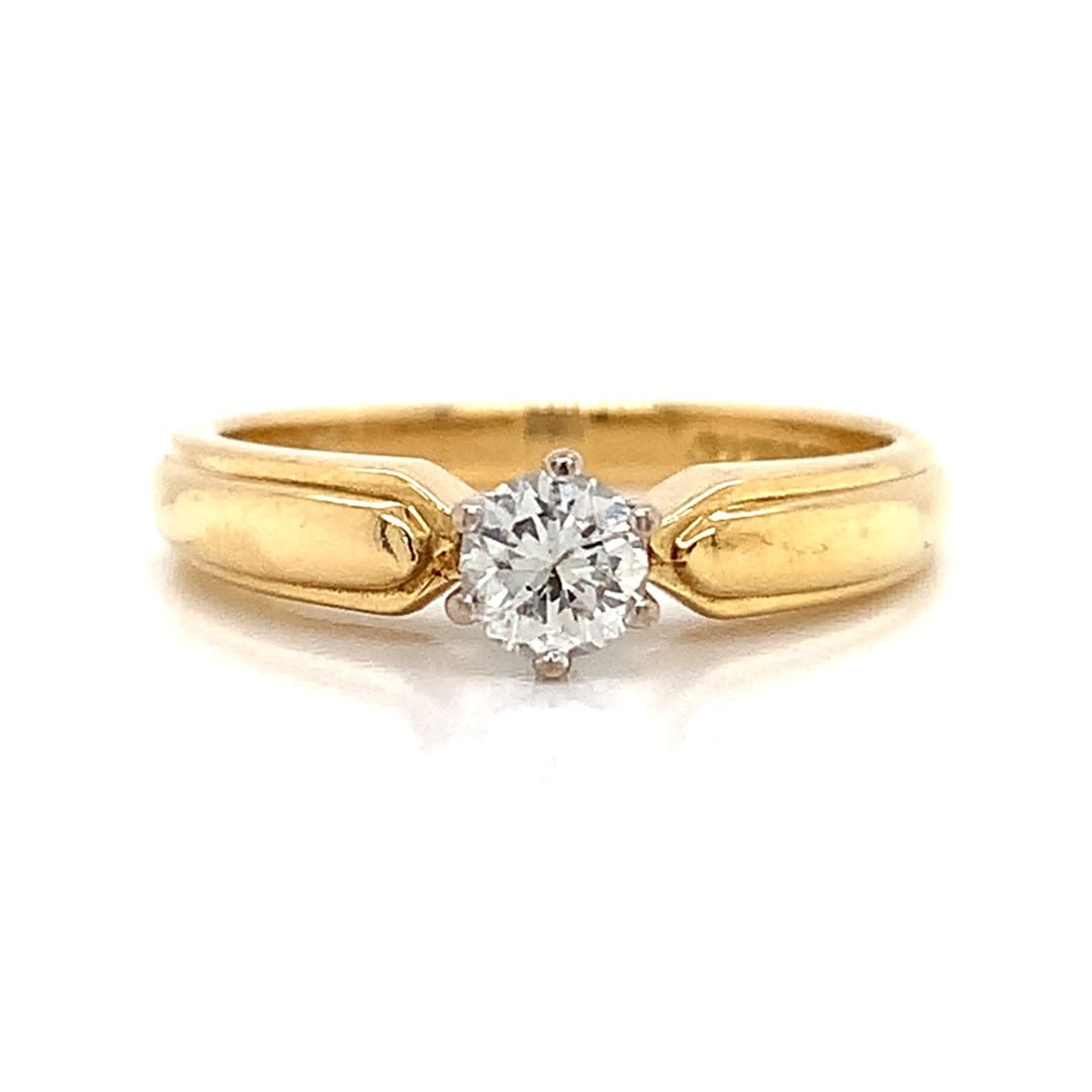 0.25ct Diamond High Set Solitaire Ring