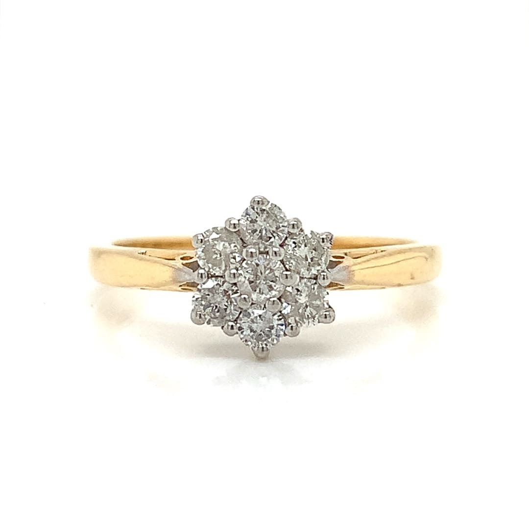 0.50ct Diamond Cluster Ring