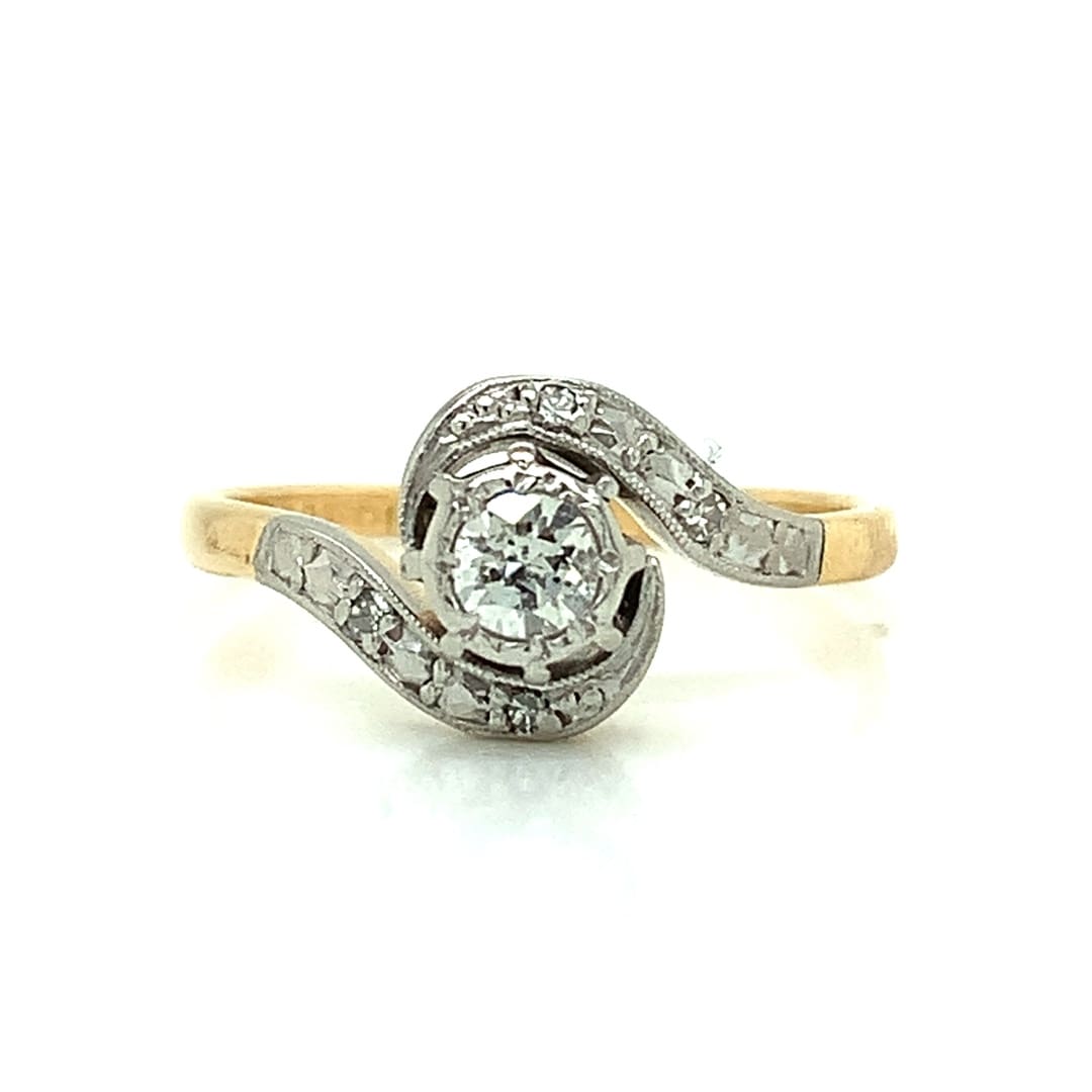 Vintage Diamond Twist Ring