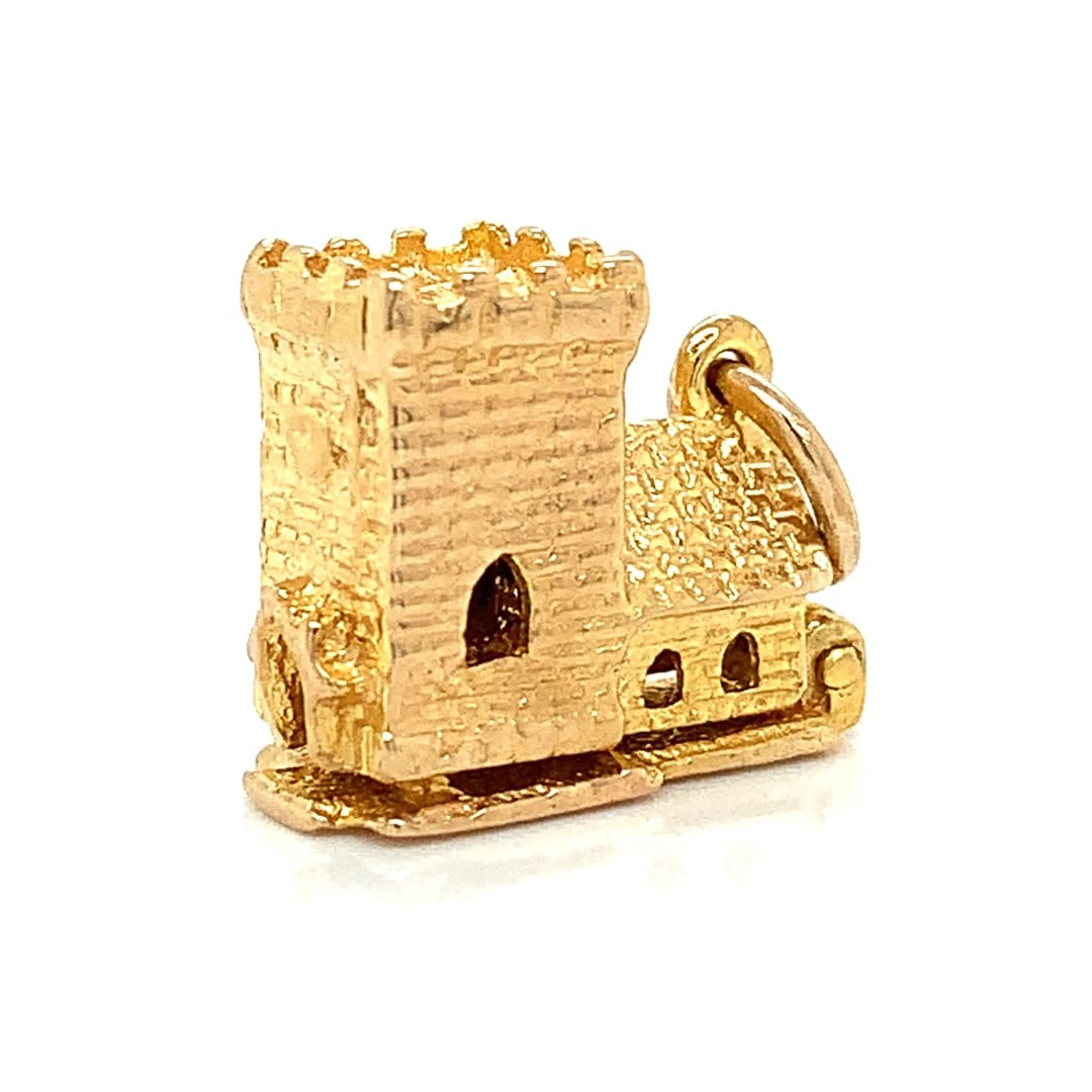 Vintage 9ct Gold Church Charm