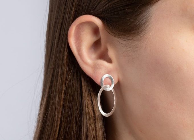 Bastian Silver Linked Drop Earrings