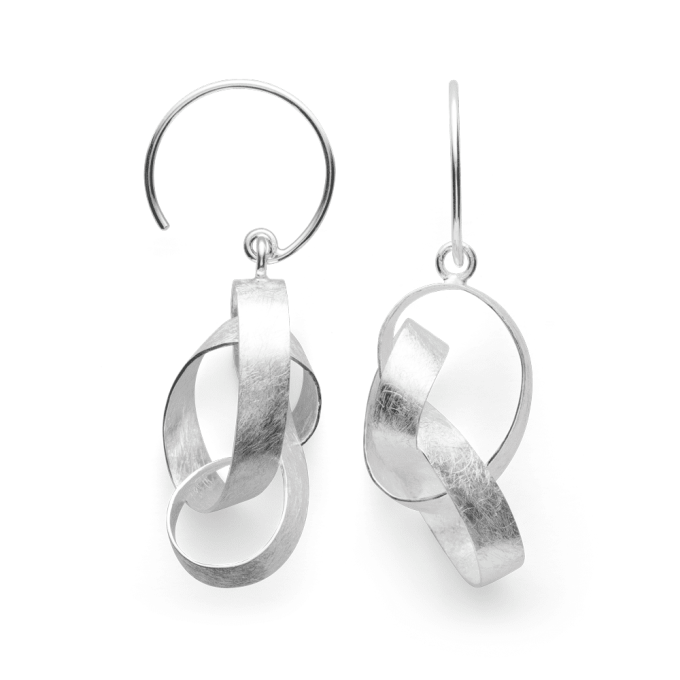 Bastian Silver Long Looped Drop Earrings