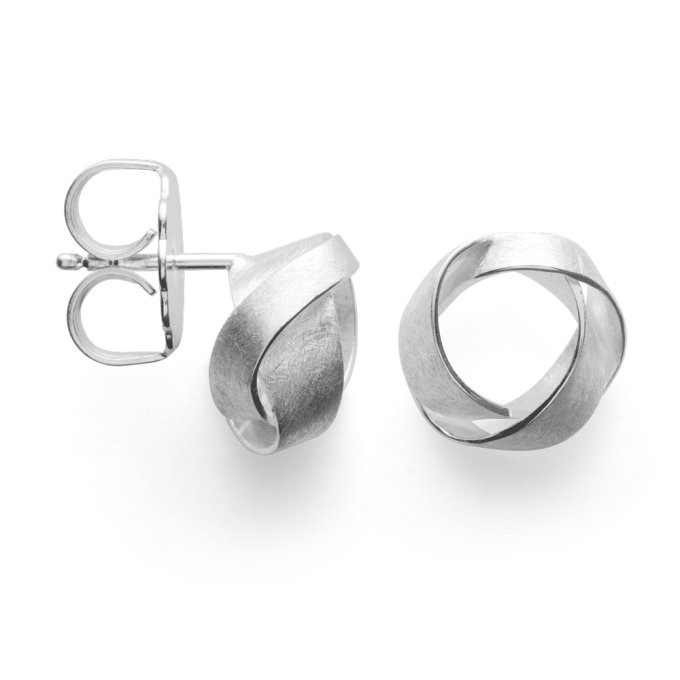 Bastian Silver Knot Stud Earrings