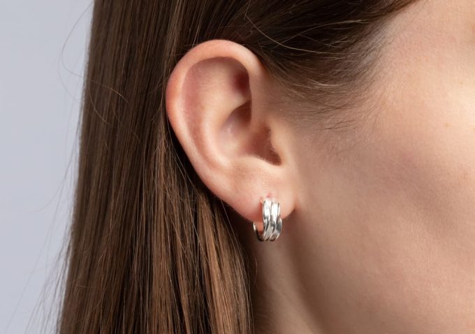 Bastian Silver Semi Hoop Earrings