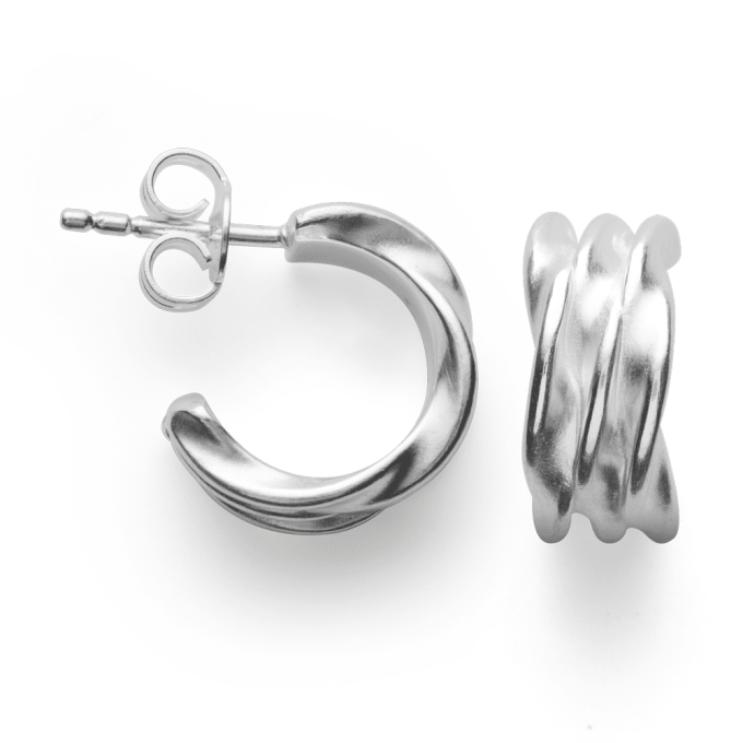 Bastian Silver Semi Hoop Earrings