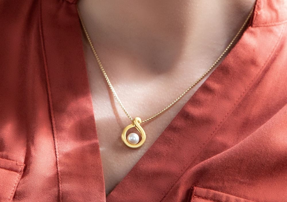 Bastian Gilt Pearl Necklace