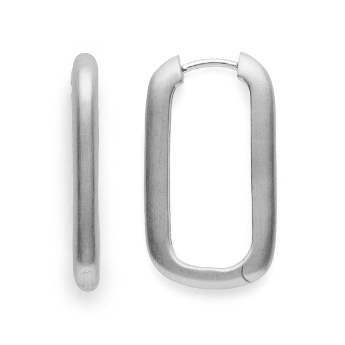 Bastian Satin Oval Hoops