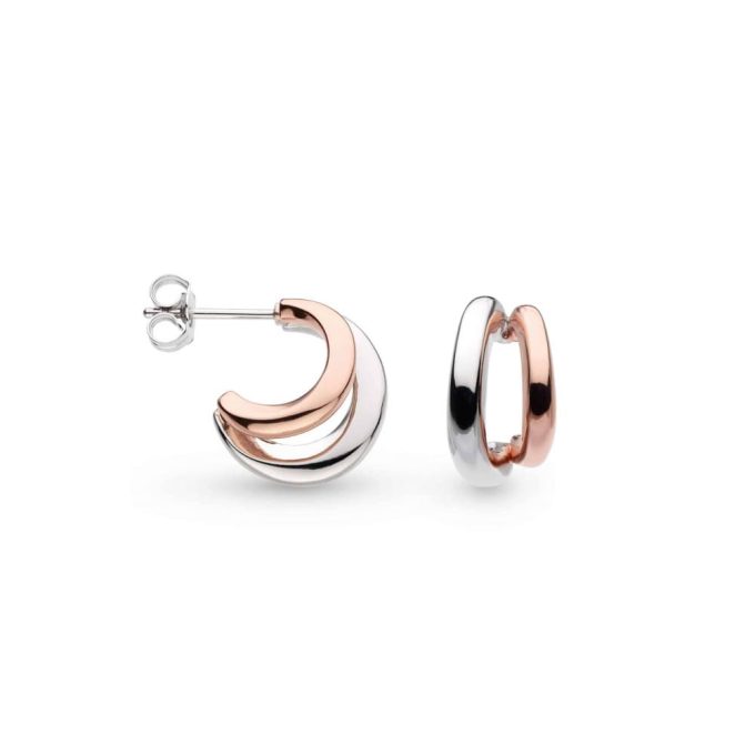 Kit Heath Cirque Blush Semi Hoop Earrings