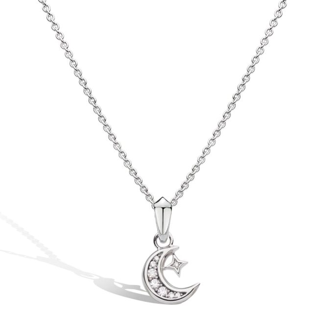 Kit Heath Celeste CZ Moon Necklace