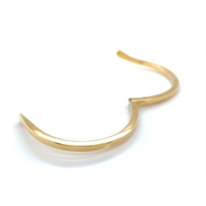 18 Carat Gold Crossover Hinged Bangle