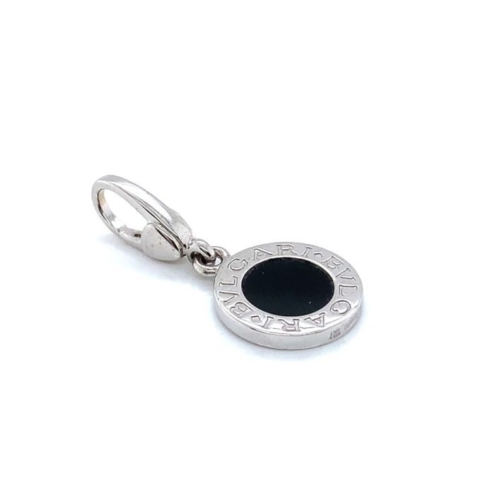 Bulgari White Gold Onyx Charm