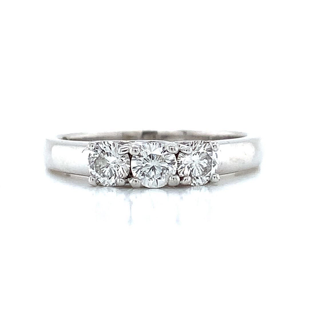 Platinum 0.50ct Diamond Trilogy Ring