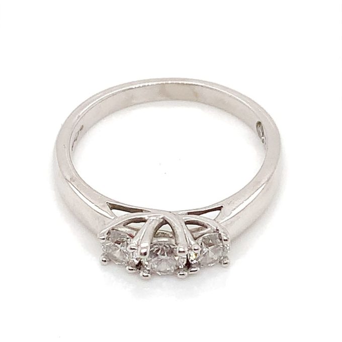 Platinum 0.50ct Diamond Trilogy Ring
