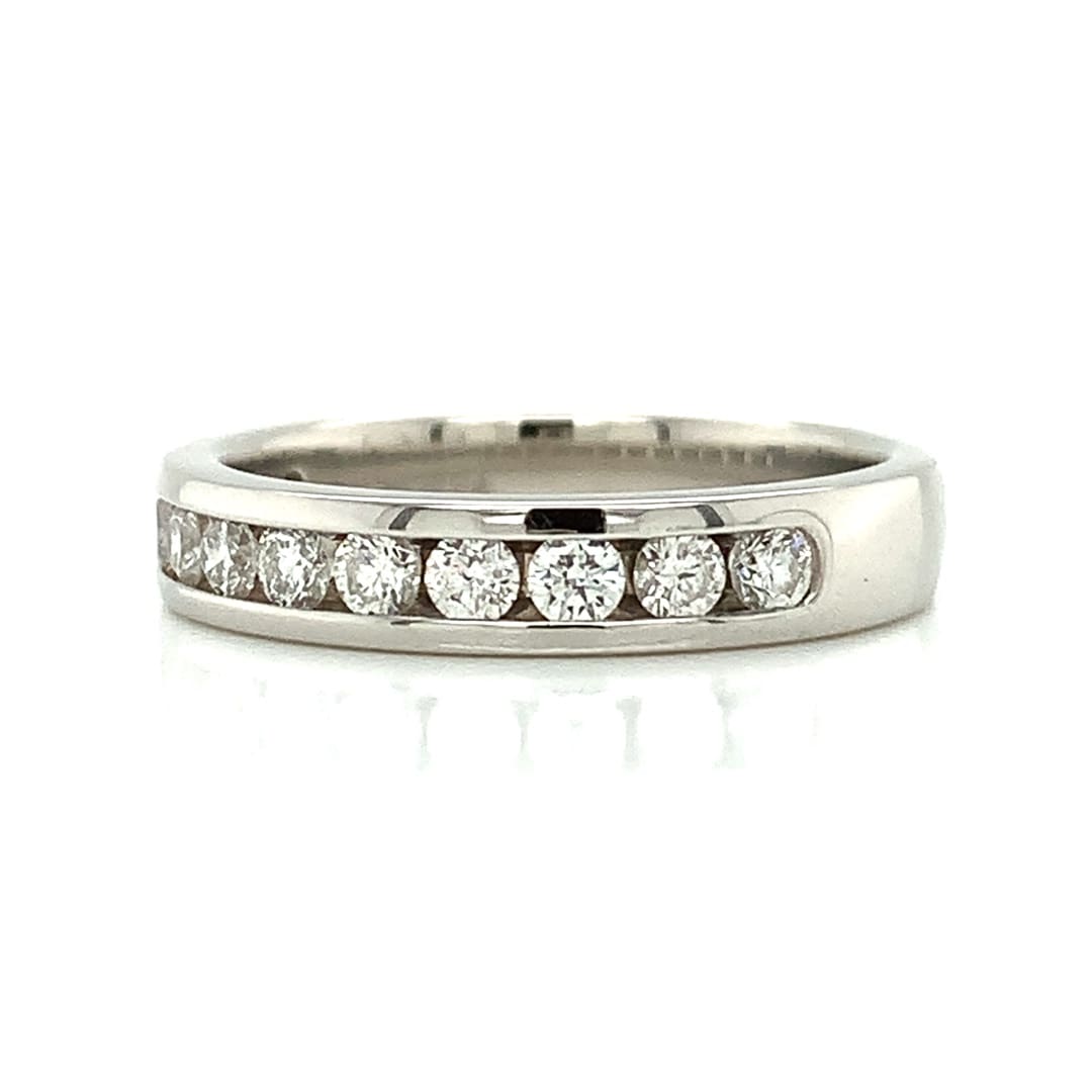 0.50ct Channel Set Diamond Eternity Platinum Ring