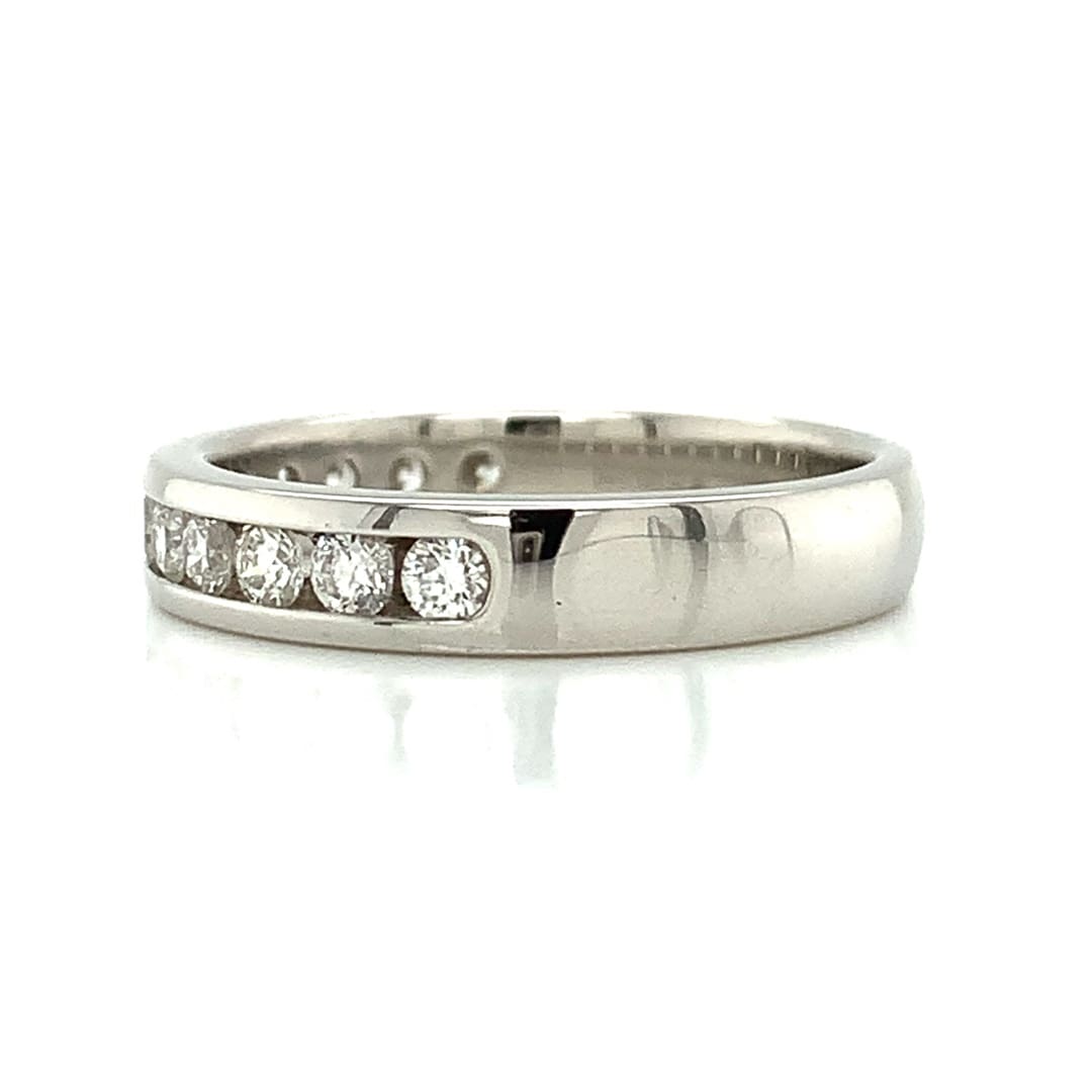 0.50ct Channel Set Diamond Eternity Platinum Ring
