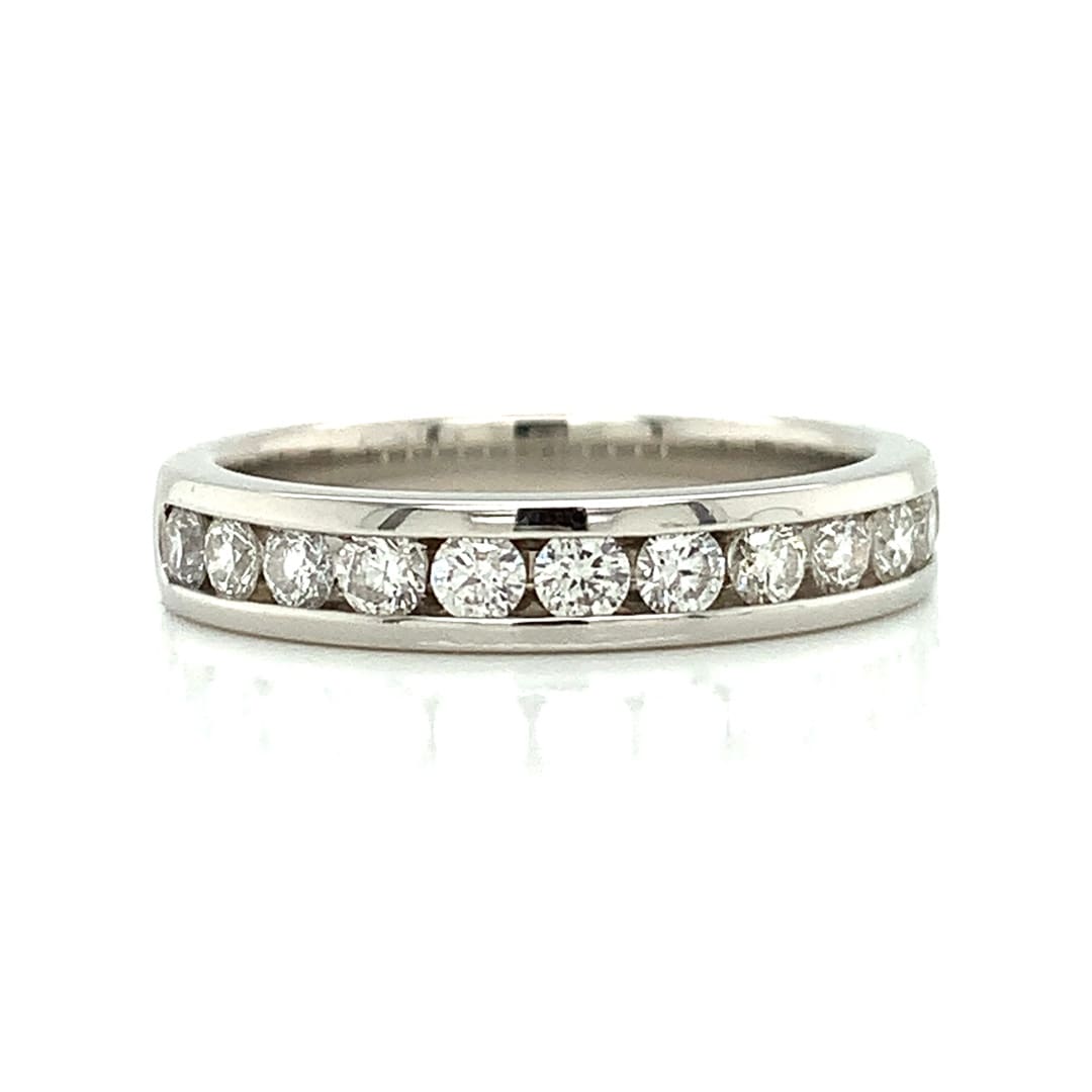 0.50ct Channel Set Diamond Eternity Platinum Ring