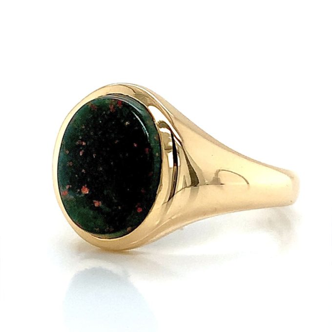 Vintage Bloodstone Signet Ring