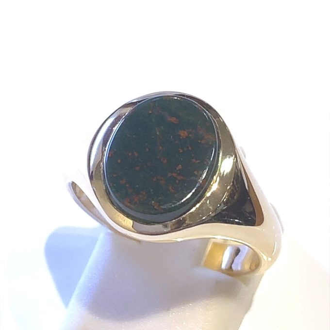 Vintage Bloodstone Signet Ring