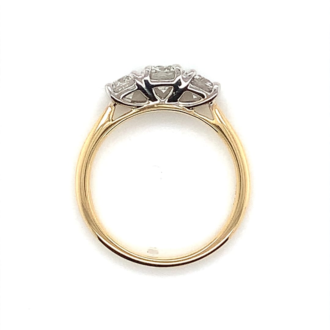 1.21ct Diamond Trilogy Yellow Gold Ring