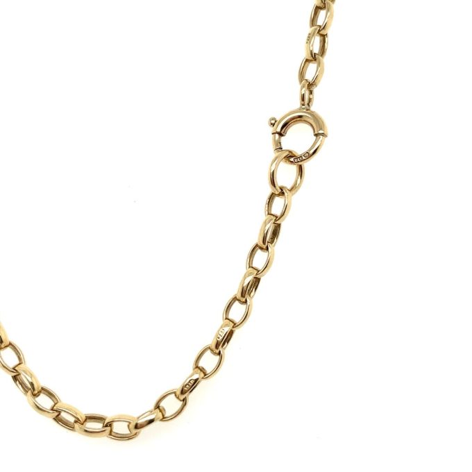 Vintage 9ct Gold Belcher Link Chain - 20 Inch