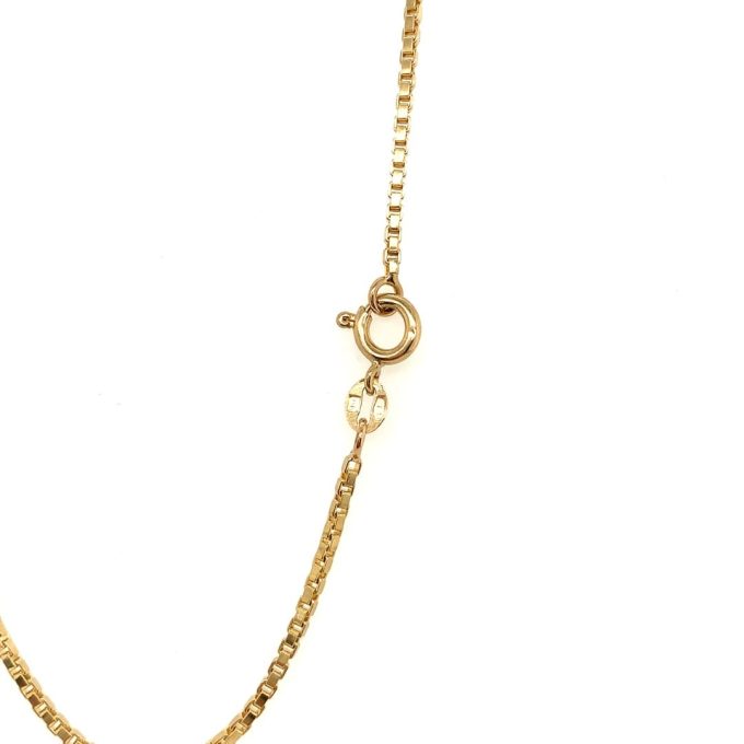 18ct Gold Box Link Chain - 21 Inch