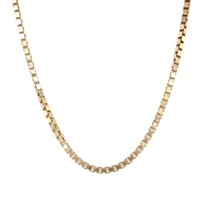 14ct Gold Box Link Chain - 16 Inch
