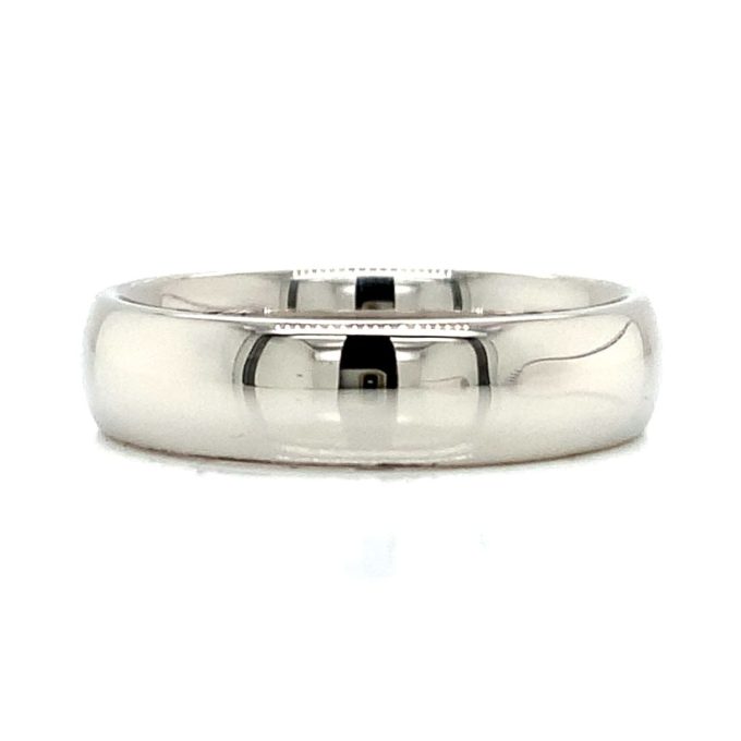 Gents Heavy Weight Platinum Court Band 5mm