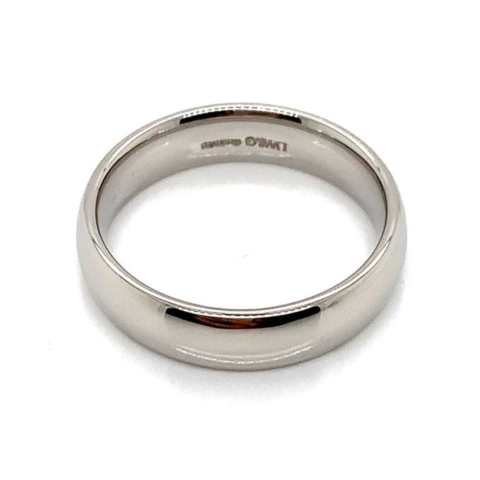 Gents Heavy Weight Platinum Court Band 5mm