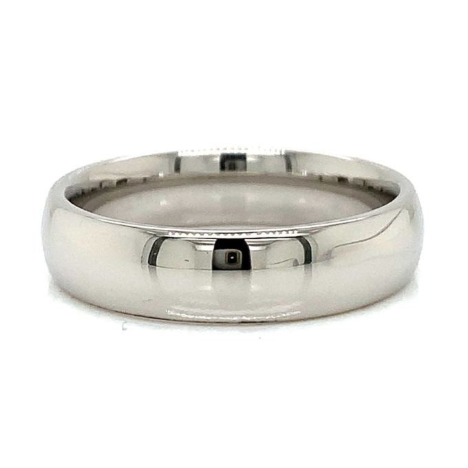Gents Heavy Weight Platinum Court Band 5mm