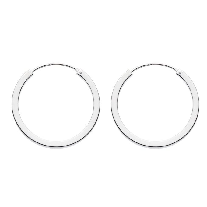 Silver Hoop Earrings 25mm