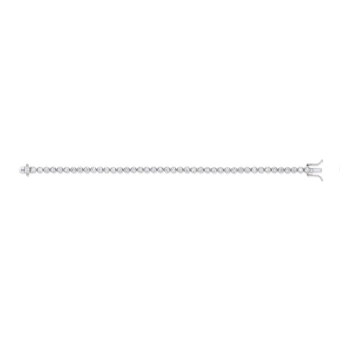 Silver Rub-Over CZ Tennis Bracelet