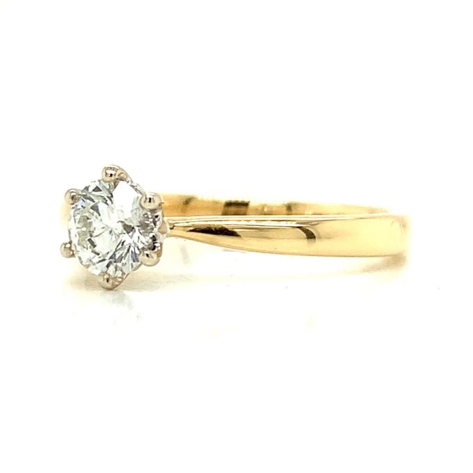 0.50ct Diamond Yellow Gold Solitaire Ring