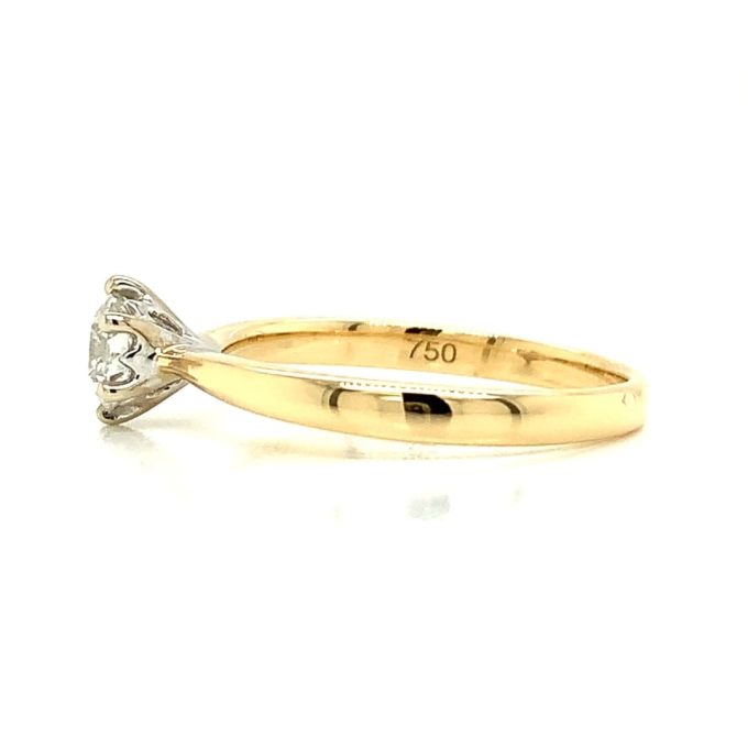0.50ct Diamond Yellow Gold Solitaire Ring