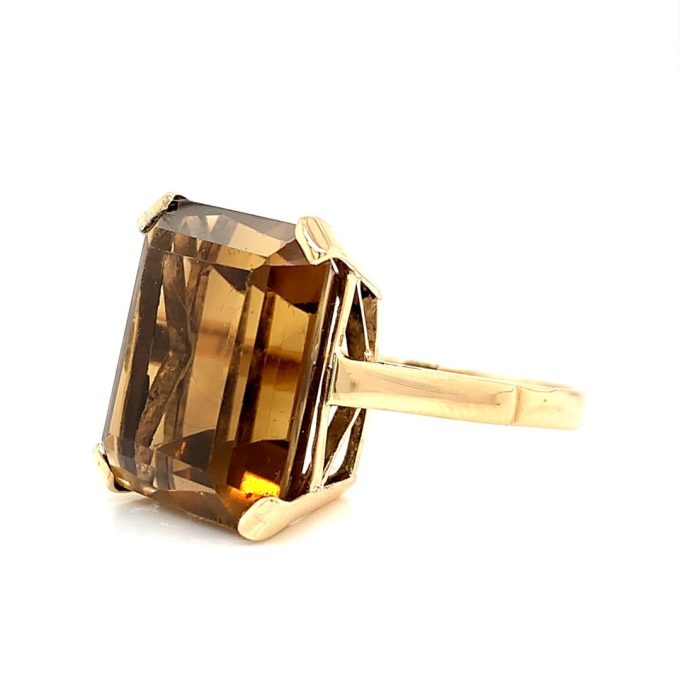 Large Smoky Quartz Dress Ring