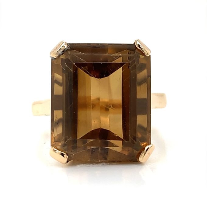 Large Smoky Quartz Dress Ring
