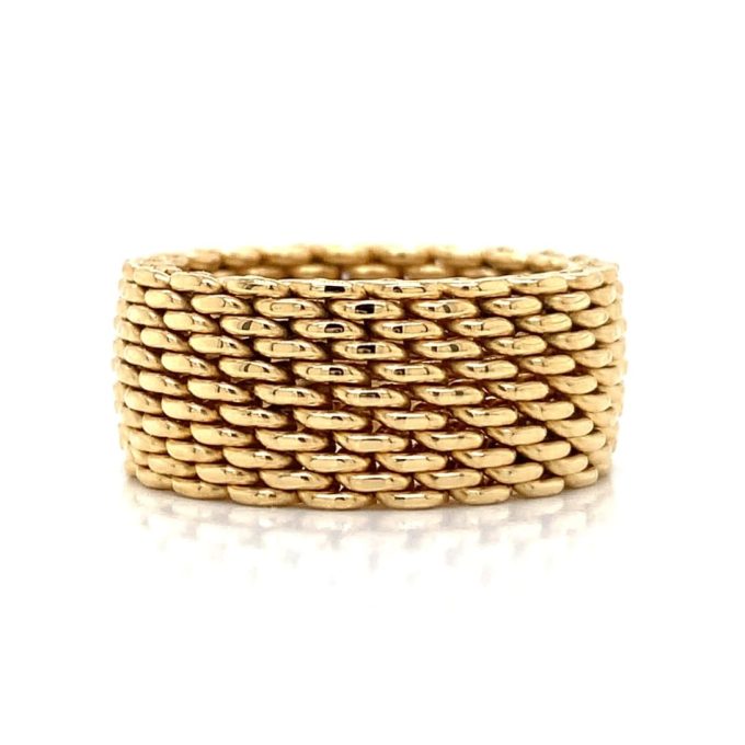 Tiffany & Co. Yellow Gold Mesh Somerset Ring