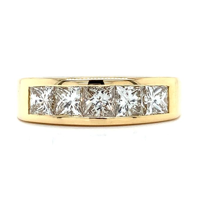 1.00ct Princess Cut Diamond Five Stone Ring