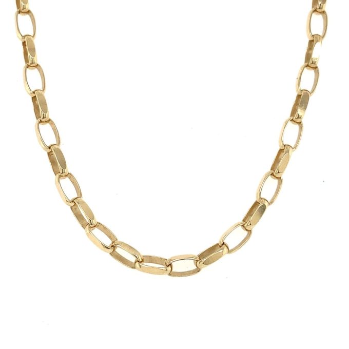 9ct Gold Trace Link Chain - 24 Inch