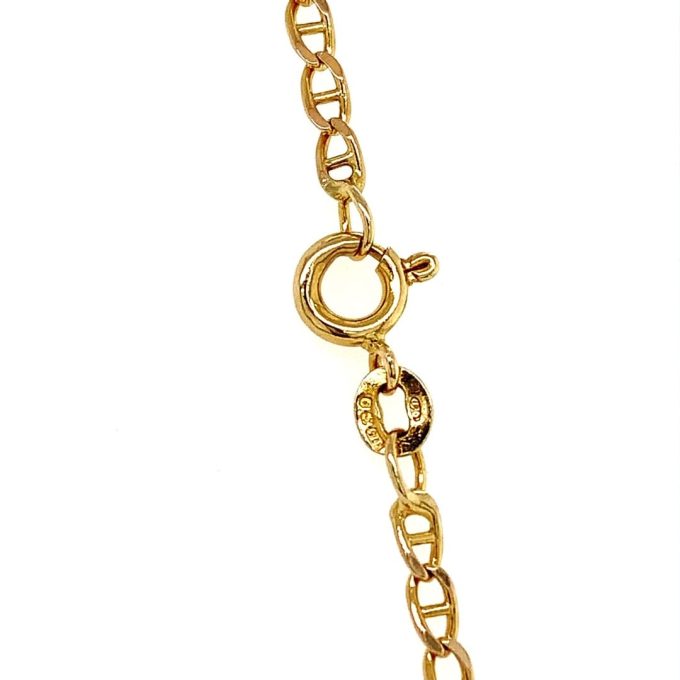 9ct Gold Flat Anchor Link Chain - 20 Inch
