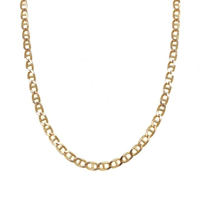 9ct Gold Flat Anchor Link Chain - 20 Inch