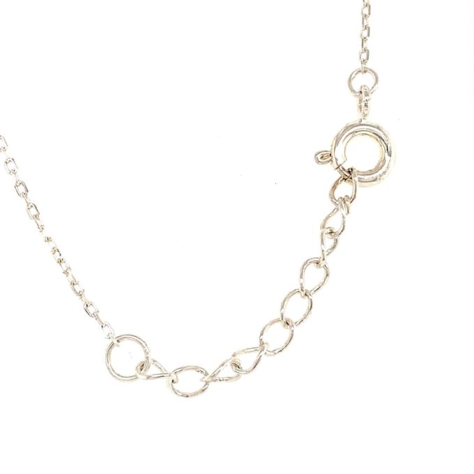 Silver Crystal Set Pendant Necklace