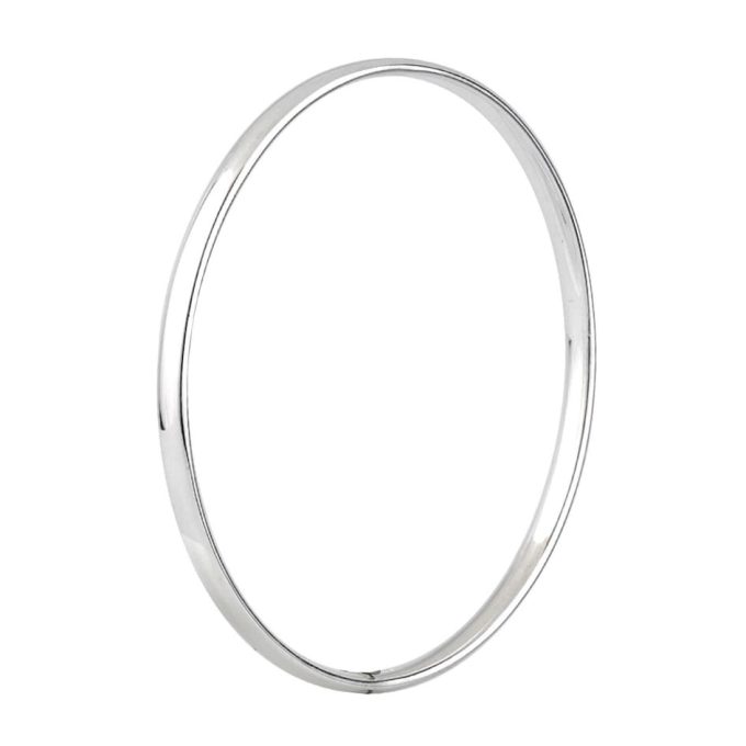 Solid Silver Court 4mm Bangle